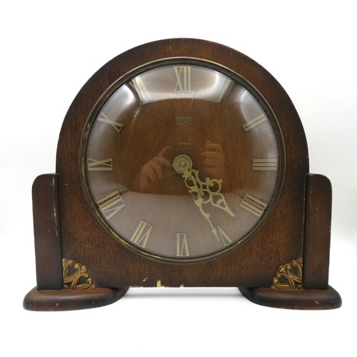 Vintage smiths wooden mantel - smiths,