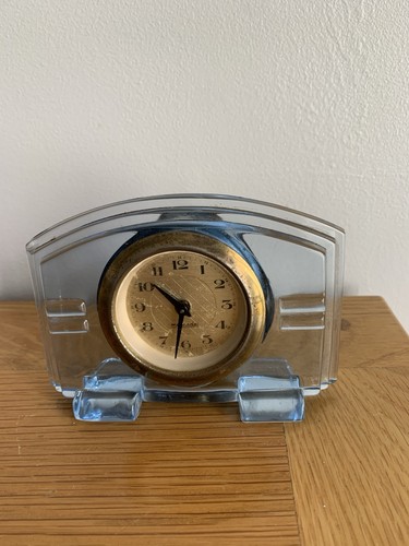 Blue glass art deco mercedes - blue,