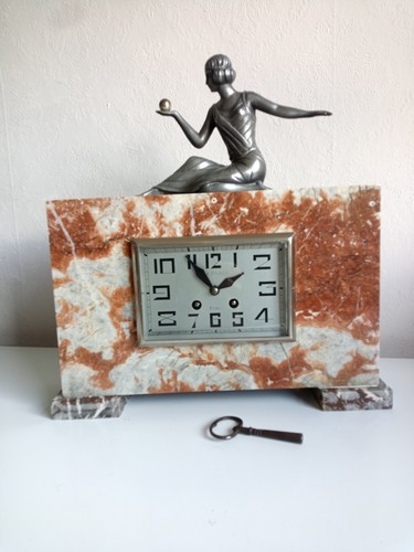 Antique art deco mantel - deco, clock