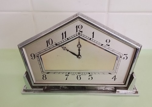 Art deco chrome mantel - art,