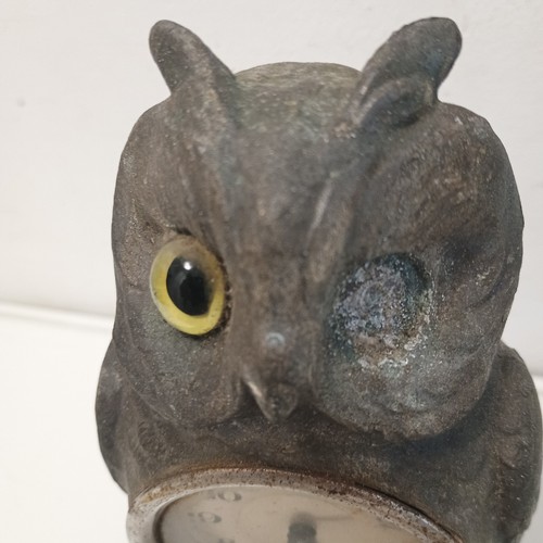 Antique art deco owl clock - deco,