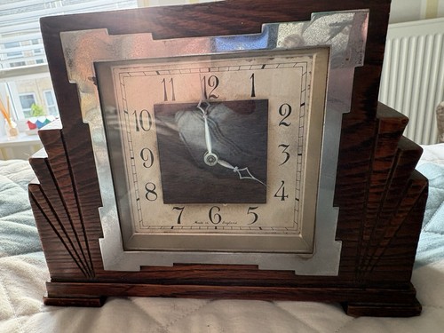 Enfield art deco mantel clock - deco,
