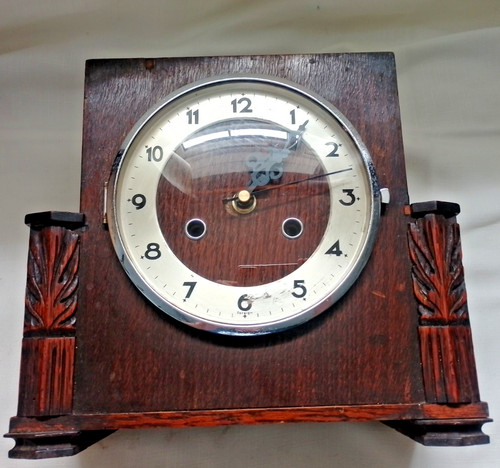 Art deco old wooden mantel - deco,