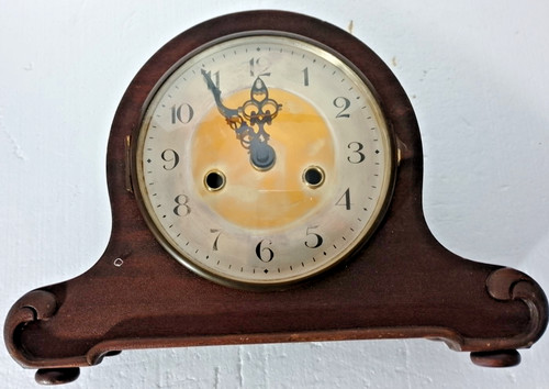 Art deco wooden mantel clock - deco,