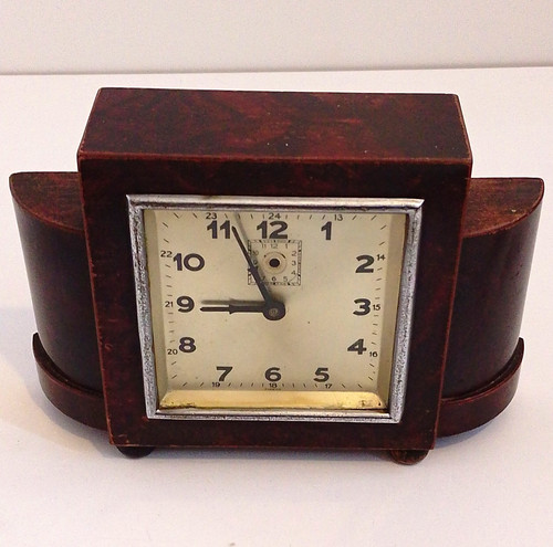 Vintage art deco wooden mantel - art,