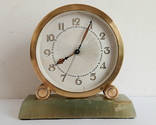 Art deco mantle - mantle, clock