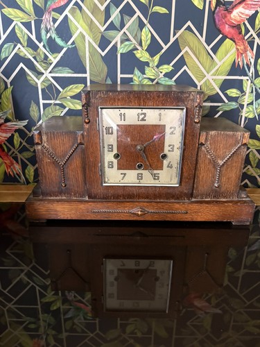 Vintage 1930 art deco oak - 1930's,