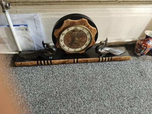 Vintage art deco mantel - mantel, clock